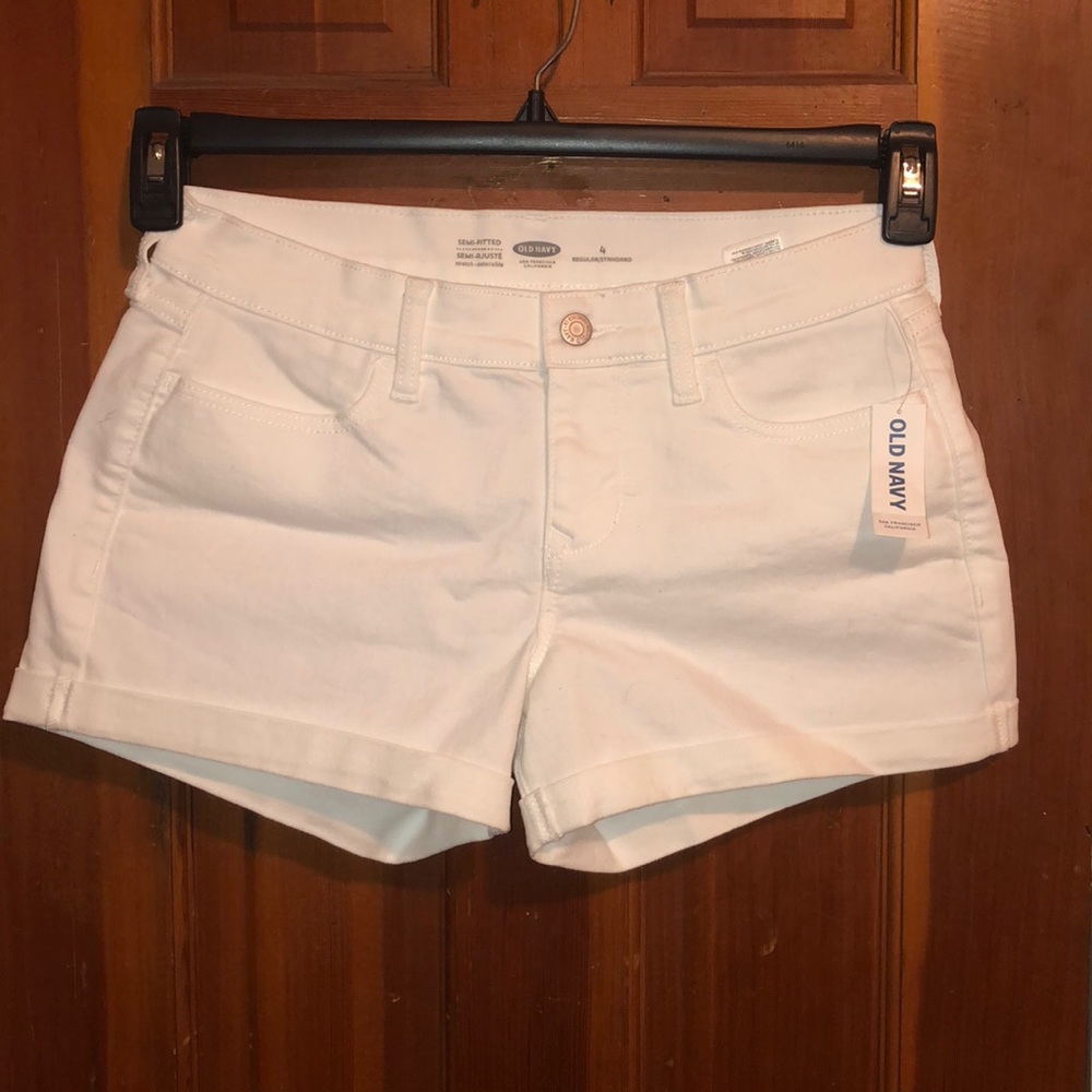 NWT White Crop Shorts